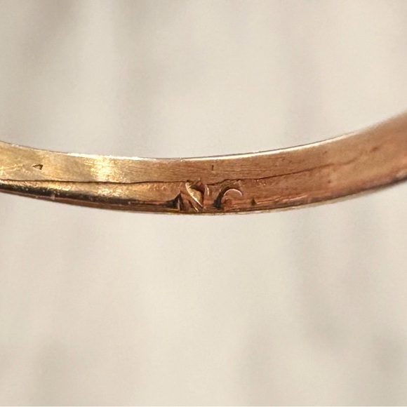 Vintage 10K Gold Lab Created Purple Sapphire Ring: Marquis Filigree Size 6.75 - Picture 11 of 12